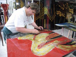 Rémi MAILLARD, lacquer artist decorator - Workshop